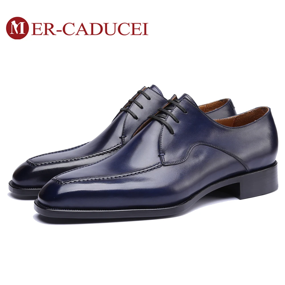 Мужские туфли-оксфорды из натуральной кожи на плоской подошве | Обувь