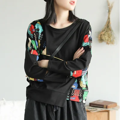 Женские толстовки осенние модные свободные пуловеры 2019 новые женские топы с