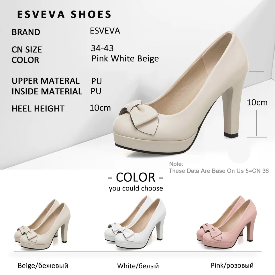 Женские туфли-лодочки ESVEVA с закругленным носком на квадратном каблуке из