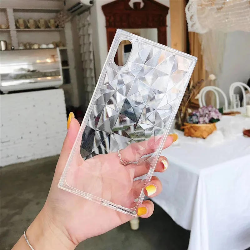 Глянцевые Мягкие силиконовые чехлы из ТПУ для Iphone 11 12 Pro Max Xs 6 6S 7 8 Plus X XR квадратный