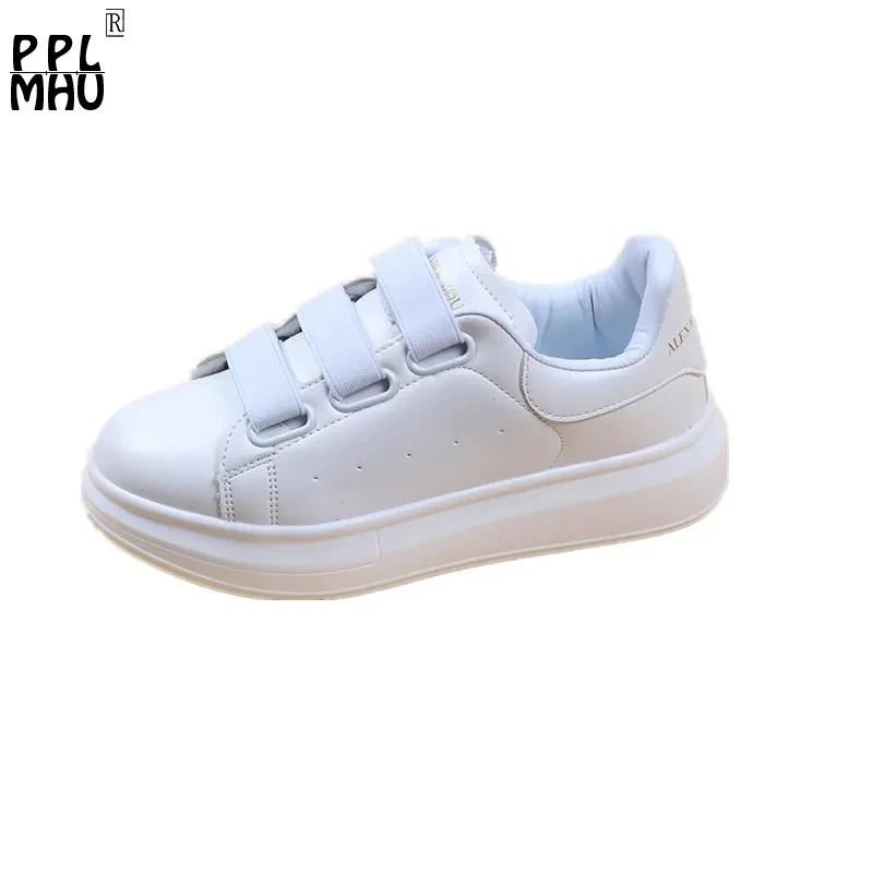 

2021 Fashion White Shoes Women's Spring And Autumn New Thick-soled Increased Board Shoes 35-44 Large Size Couple Casual Shoes