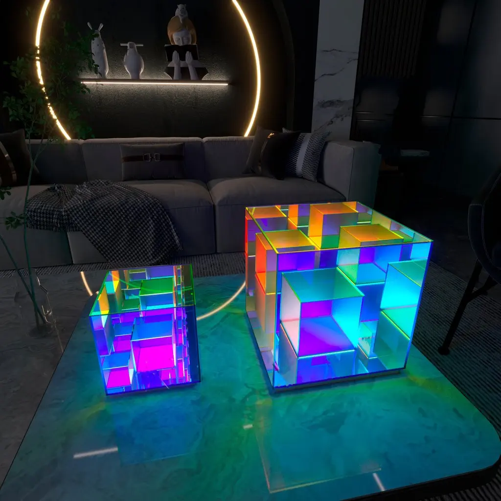 

Nordic LED Table Lamp Rubik's Cube Box USB Desk Lamp Magician Lamp Living Room Home Decoration Bedside Colored Lighting Fixtures