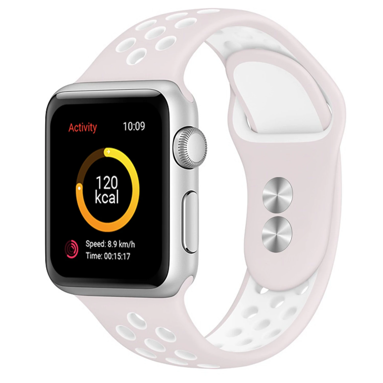 Силиконовый спортивный ремешок, цветной ремешок для Apple Watch, 44 мм, 42 мм, 40 мм, 38 мм, черный/Вольт браслет iwatch, серия 5, 4, 3, Ремешки для наручных часов