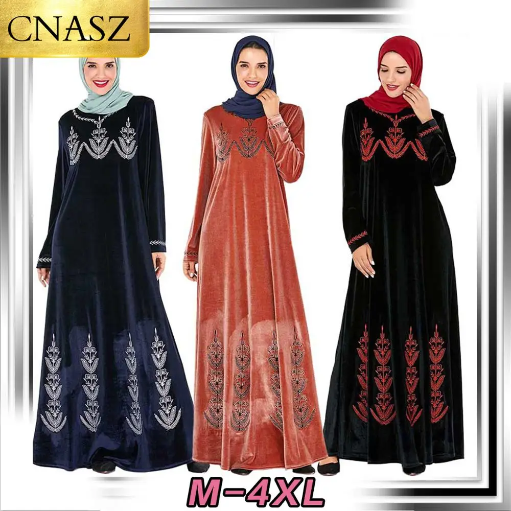 Muslim Dress Dubai Fashion Arabic Plus Size Women's Islamic Turkey Embroidered Casual Long Skirt Middle East Moroccan | Тематическая