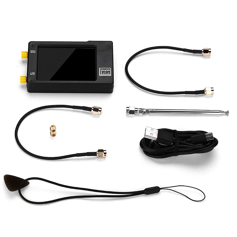 Анализатор спектра ручной TinySA 2 8 дюйма 100 кГц до 960 МГц анализатор черный счетчик