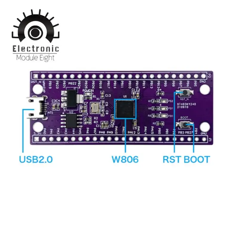 W806 микроконтроллер 240 МГц 5-8Bit STM32 макетная плата CH340 IoT MCU чип CDK окружающая среда