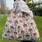 Многоразовая Складная женская сумка для покупок, легкая и прочная Сумочка для продуктов, можно стирать в машинке, 50 фунтов