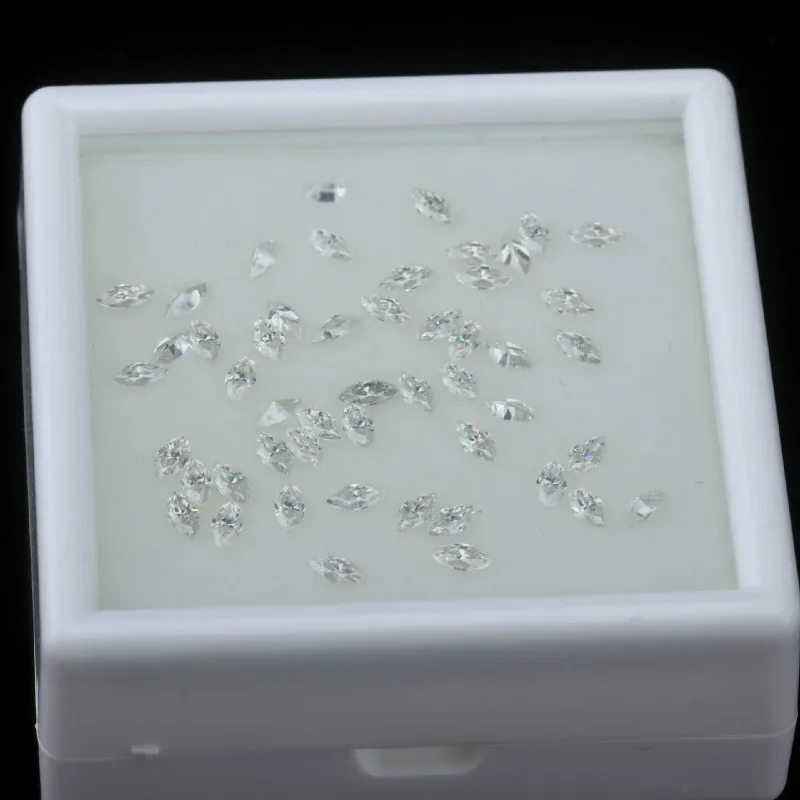 Муассанит в форме оливы свободный камень белый цвет D 3*5 мм ювелирные изделия