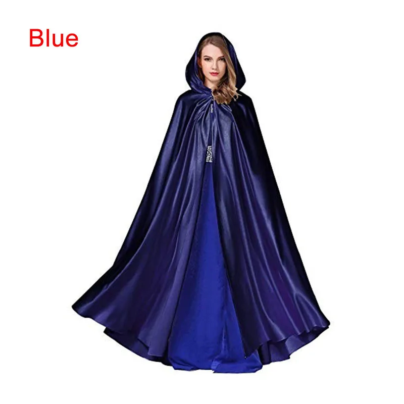 Женская Длинная свадебная накидка с капюшоном на Хэллоуин Свадебная