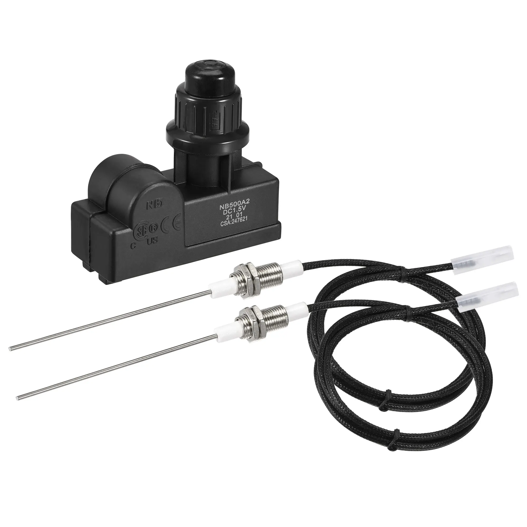 

Uxcell Igniter Kit Push Button Gas Grill Ignitor with Wire Length 900mm Spark Generator Electronic Ignition Module