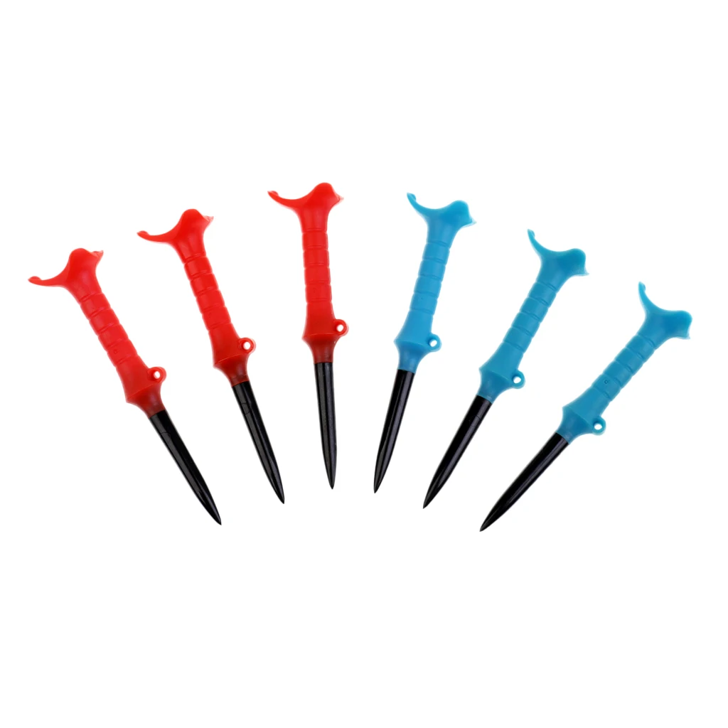 

3 Pieces Rubber Golf Tees with Oriented Function Golfer Tool Random Color