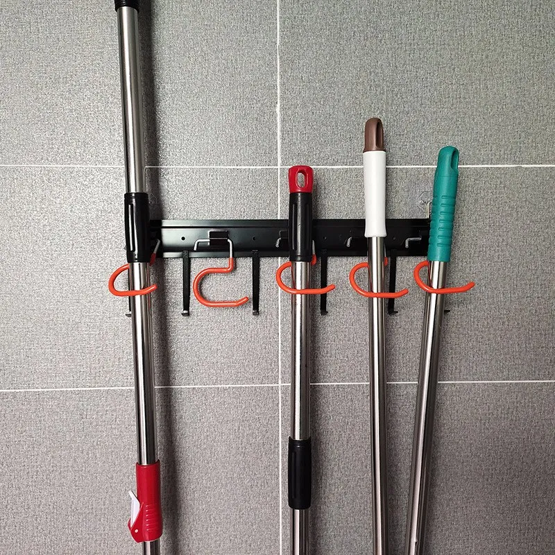 

2Pcs Tool Organizer Holder Garage Hooks Organizer Storage Wall Mounted Mop Holder Bathroom Hanger Garden Workshop