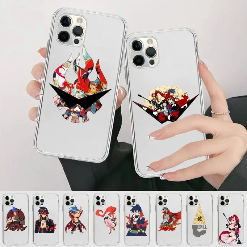 

Tengen Toppa Gurren Lagann Phone Case for iPhone 13 12 mini 11 pro Xs max Xr X 8 7 6 6s Plus 5s cover