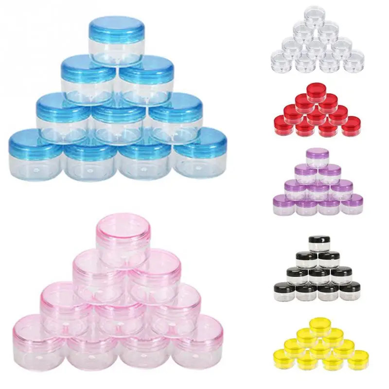 Прозрачная пластиковая Косметическая пустая коробка 10 шт. банка для макияжа