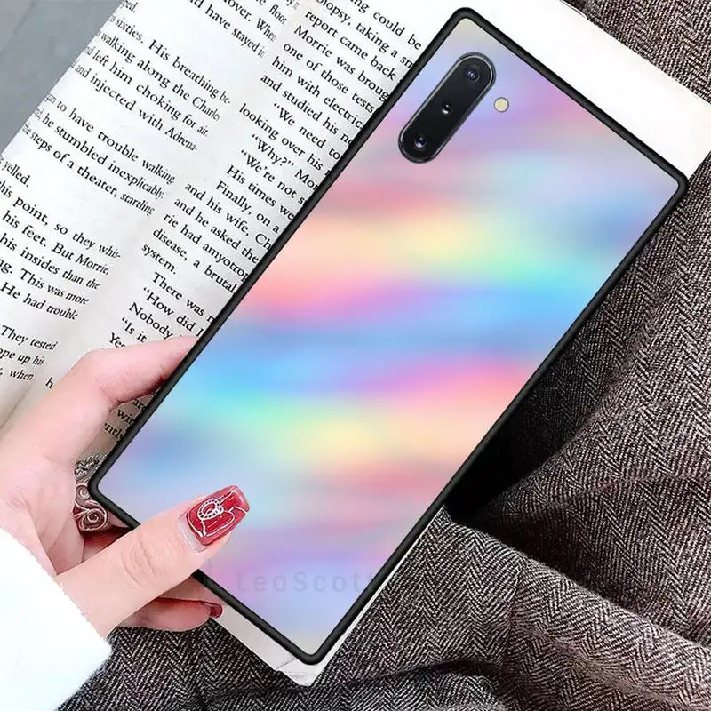 

Glossy Rainbow Phone Case For Samsung Galaxy S8 S9 S10 Plus S10E Note 3 4 5 6 7 8 9 10 Pro Lite cover