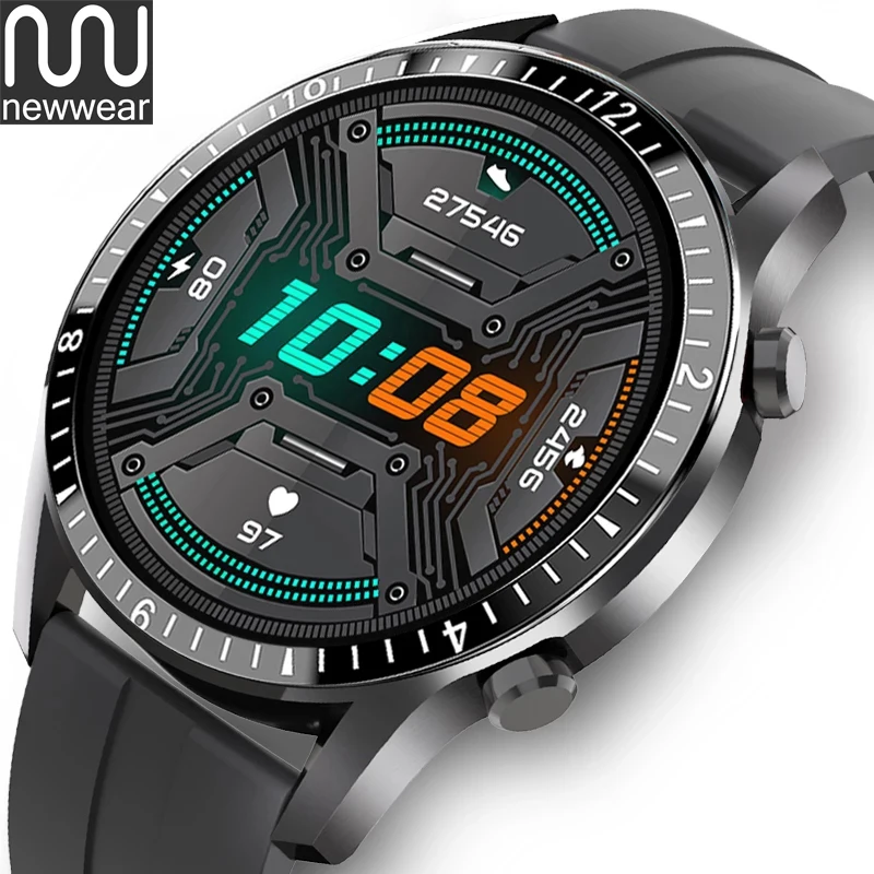 NEWWEAR New Smart Watch Men Full Touch Screen Sports Fitness Watch IP67 Waterproof Bluetooth For And