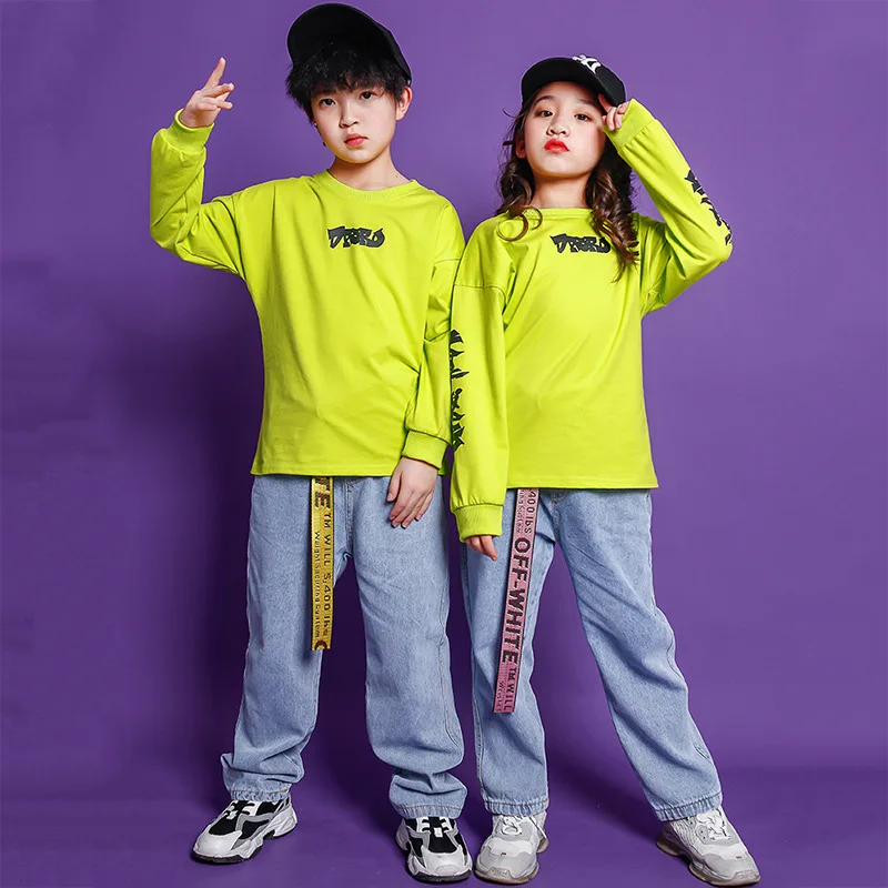 Уличная детская одежда с принтом в стиле хип хоп танцевальные костюмы для хопа