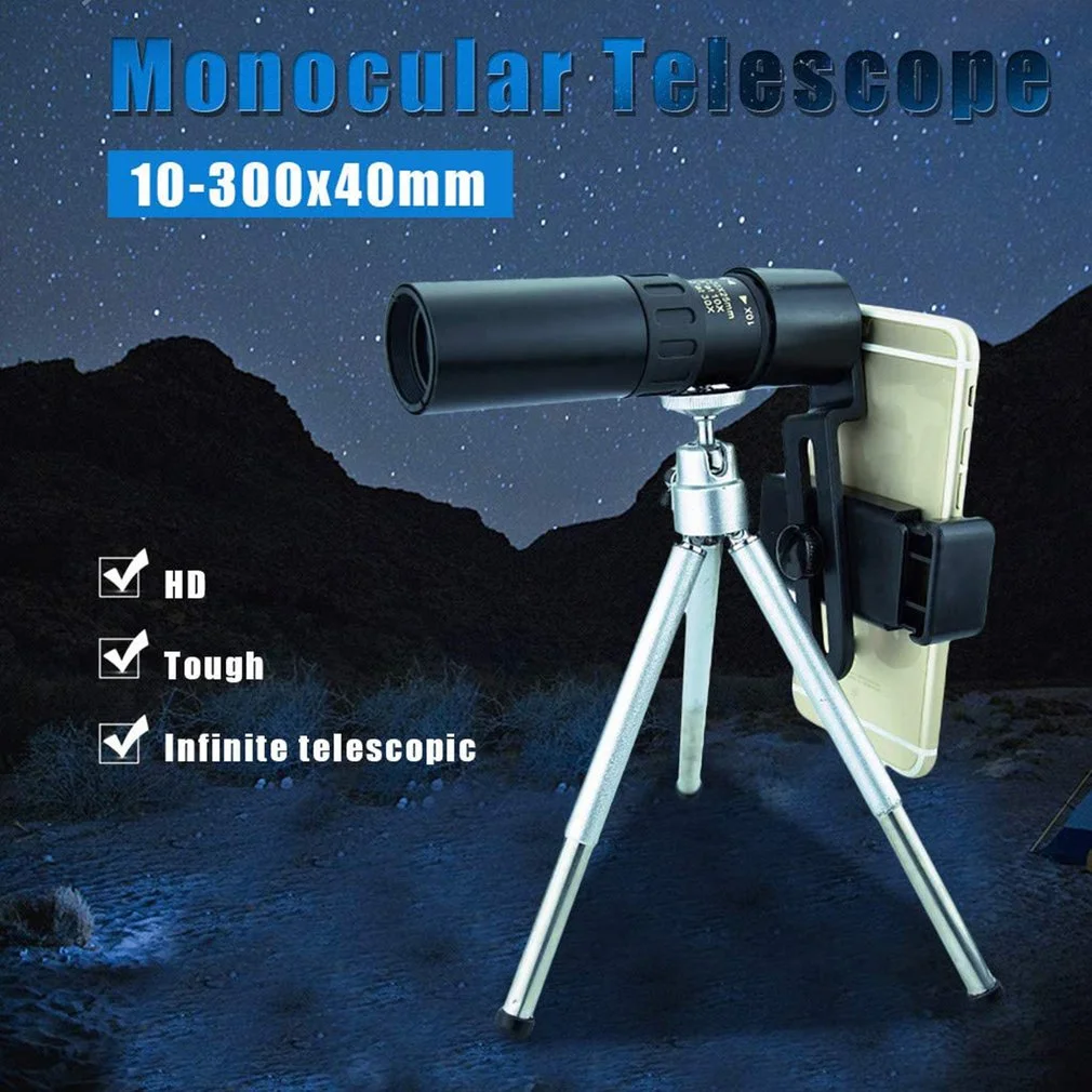 arctic p9 military telescope 4k 10 300x40mm super telephoto zoom monocular telescope with tripod clip mobile phone accessories free global shipping