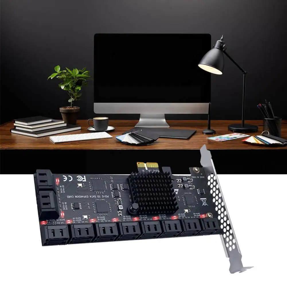 

Spot PCI-E To SATA Hard Drive Adapter Card Pcie X1 Card SATA 20-port Expansion O4C5