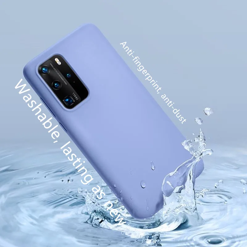 Жидкий силиконовый ударопрочный чехол из ТПУ для Huawei P40 Pro бампер телефона Mate 30 20