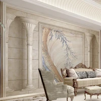custom 3d photo murals european style 3d roman column marble oil painting wallpaper for bedroom living room tv sofa wall decor