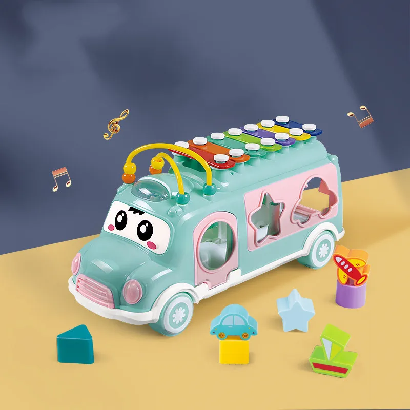 

Plastic Xylophone Bus Car Music Percussion Instrument Toy for Children from Kids Education Toddler Mobile Toy for Boys Girls