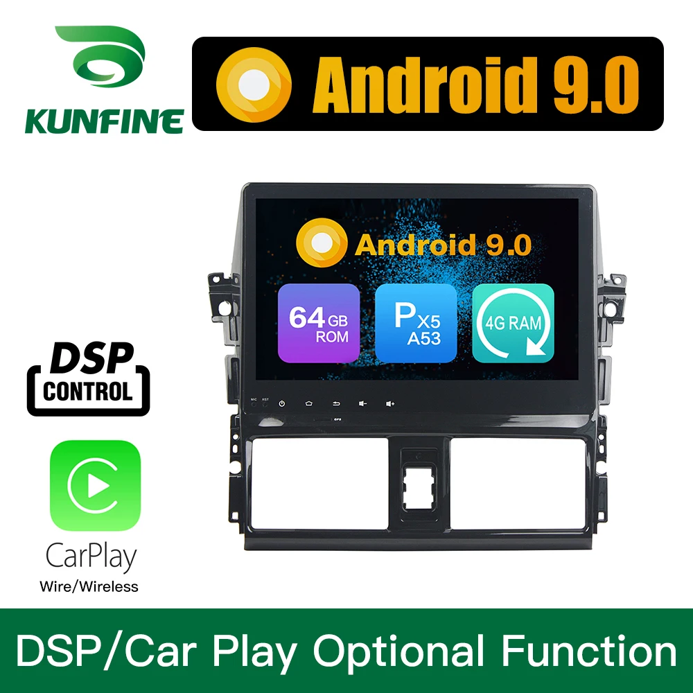 

Android 9,0 Восьмиядерный 4 Гб ОЗУ 64 Гб ПЗУ автомобильный DVD GPS навигатор мультимедийный плеер Автомобильный стерео для Toyota Vios Yaris 2013-2015 радио