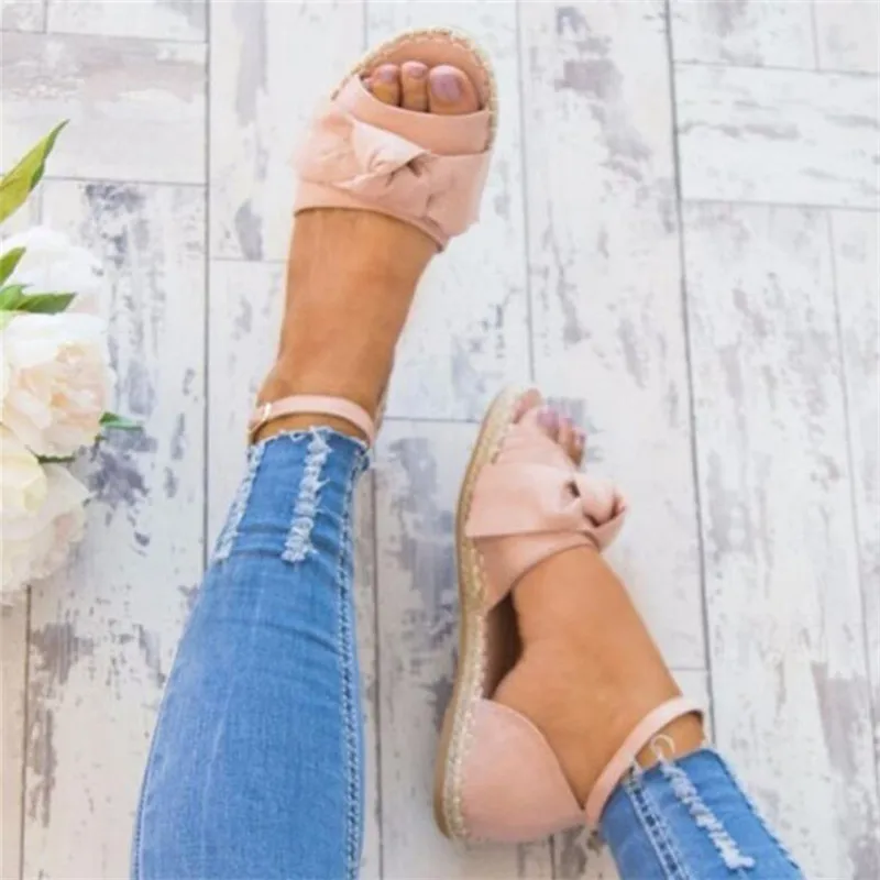 

Womens Sandals Rome Flats Sandals for 2019 Summer Shoes Woman Peep Toe Casual Shoes Low Heels Sandalias Mujer Plus Size 35-43