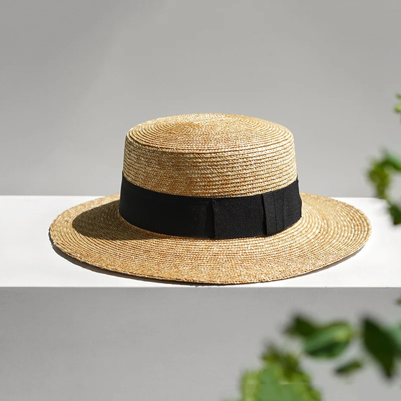 

Flat-top straw hat new summer sunscreen sunshade hats for women fashion all-match outing beach hat sombreros de mujer wholesale