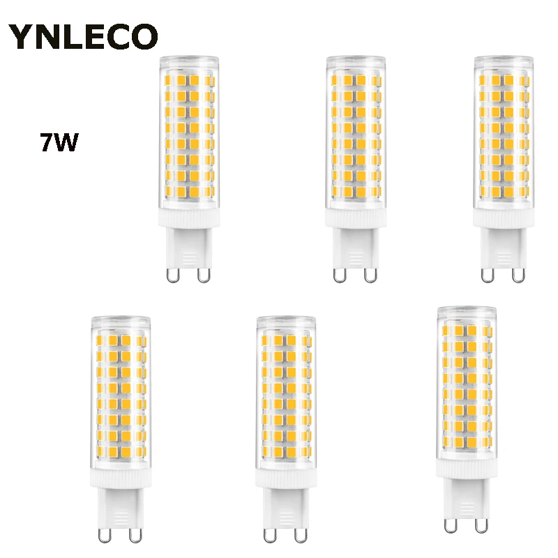 

6pcs G9 LED Bulb No Flicker 100V to 240V 100LED 7W High Power LED G9 Lamp SMD2835 leds Light Replace 70W Halogen Lamp