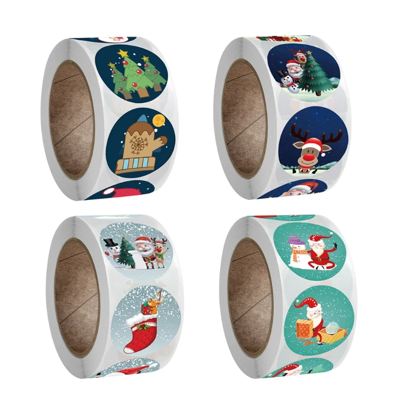 

Cartoon Christmas Graffiti 500pcs/roll Stickers Notebook Water Bottle Guitar Waterproof Sticker Toy Decorations for Kids