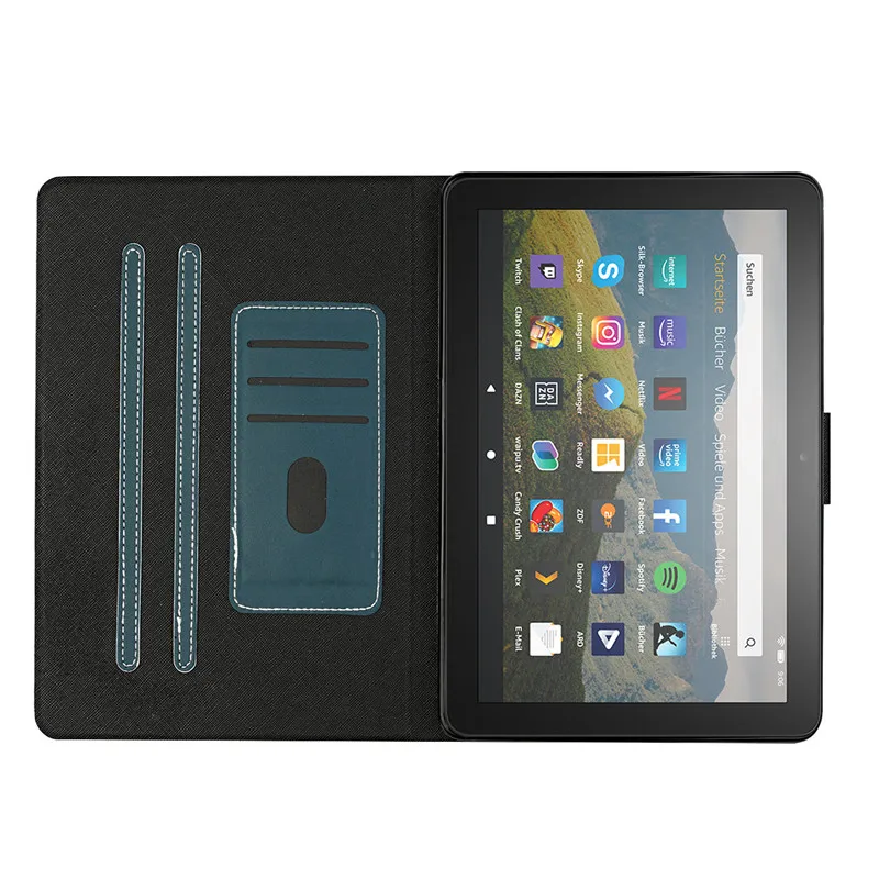 Чехол Fire HD8 с откидной крышкой из искусственной кожи магнитной подставкой для