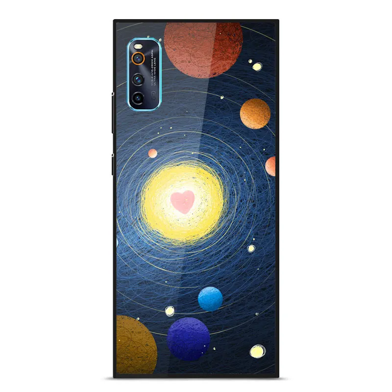

For VIVO IQOO NEO 3 Case Fashion Painted Mirror Scratch resistant Tempered glass Shockproof Back Cover For VIVO IQOO NEO 3 Cover