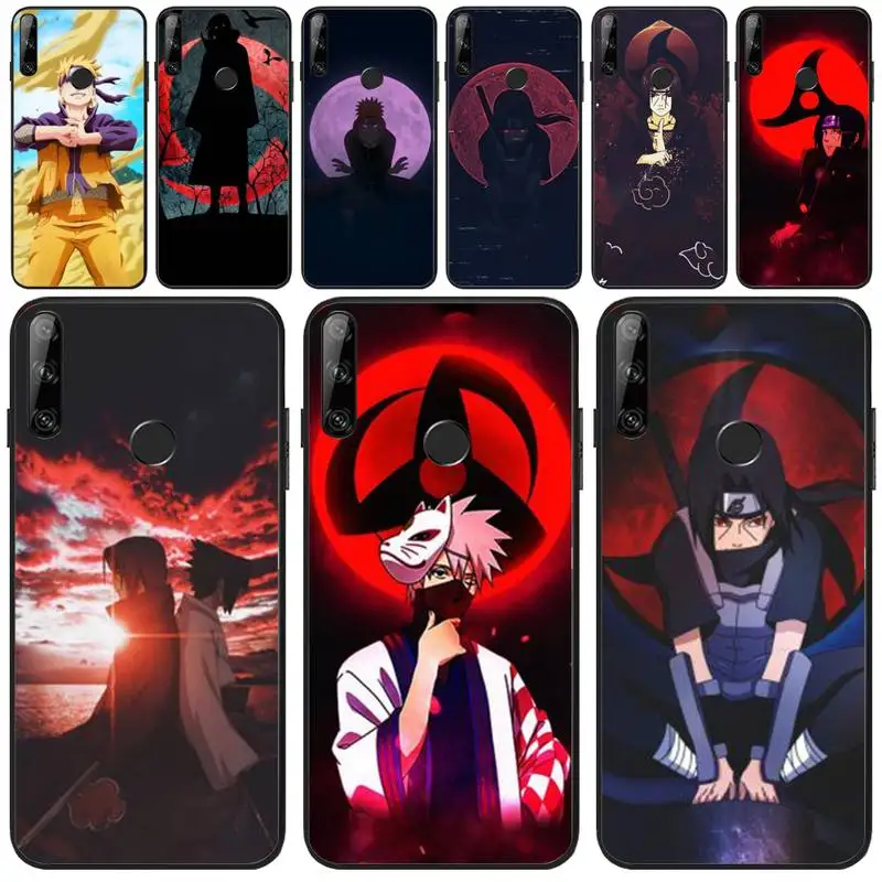 Чехол для телефона HaNismt Naruto Itachi черный мягкий резиновый ТПУ чехол Huawei Y5 Y6 Y7 Y9 Prime Pro