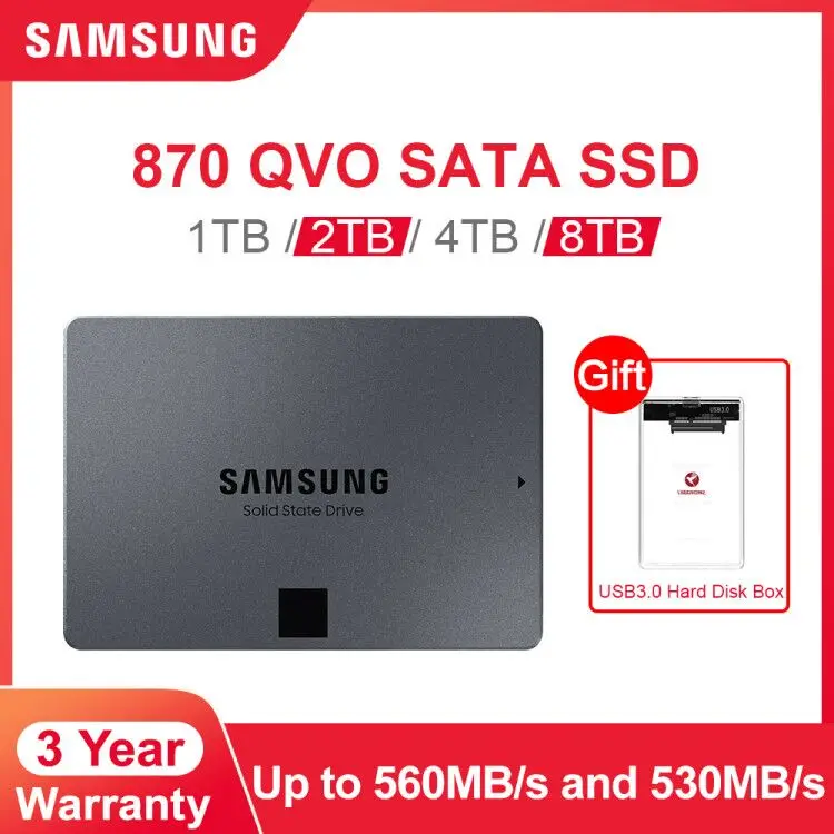 Внутренний SSD накопитель Samsung 870 QVO внутренний 1 ТБ 4 8 2 5 дюйма|Внутренние
