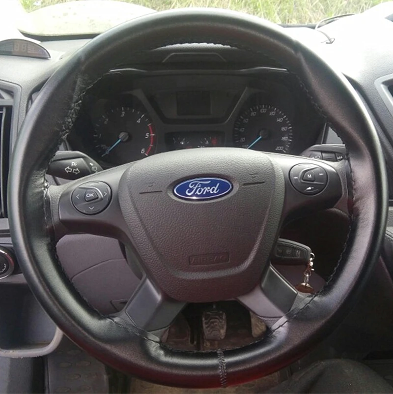 38 см чехол рулевого колеса автомобиля для Ford Mondeo MK4 C MAX Телец Fiesta MK5 Фокус Fusion Explorer