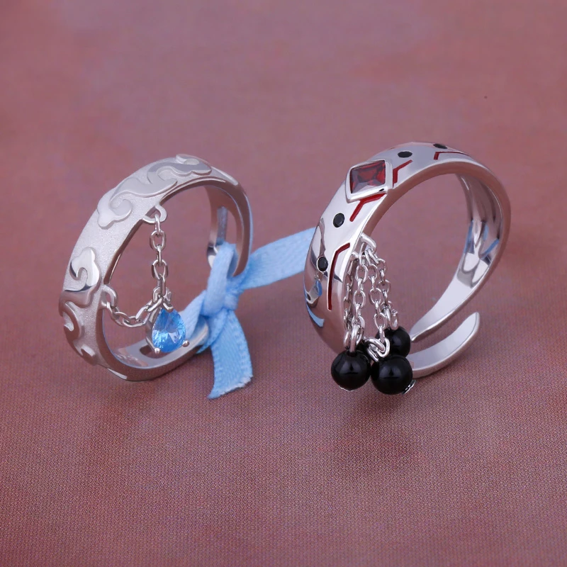 Аниме ювелирные изделия неразобранные серебряные кольца MDZS Mo Dao Zu Shi Wei Wuxian Lan Wanji