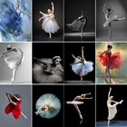 Алмазная живопись, круглая балерина стразы, вышивка крестом, фотография, мозаика ручной работы, искусство