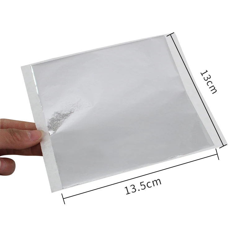 Имитация бумаги в виде золотого листа 100 шт. ручная работа тайваньский Серебряный