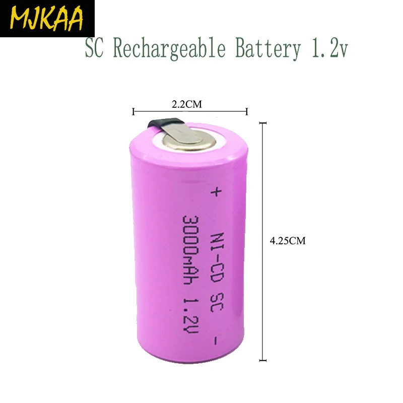 10/20 шт. MJKAA 1,2 V аккумуляторная батарея 3000 мА/ч, 4/5 SC подводная лодка C ni-cd аккумуляторы со сварочным вам на почту после оплаты! Электрическая дрель электрическая отвертка