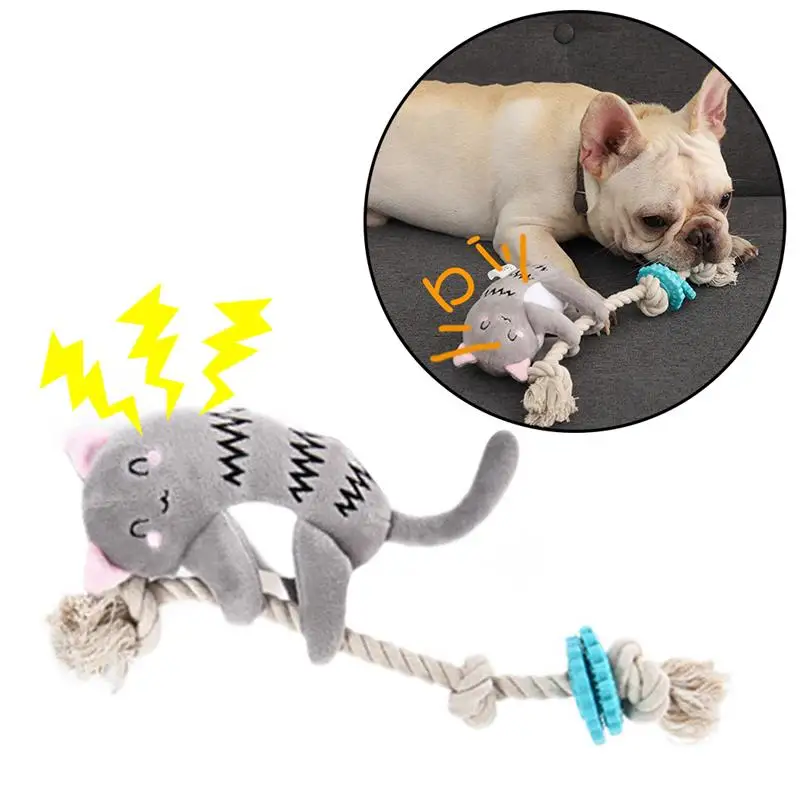 Игрушка для домашних животных милые плюшевые животные музыкальный звук грызунок