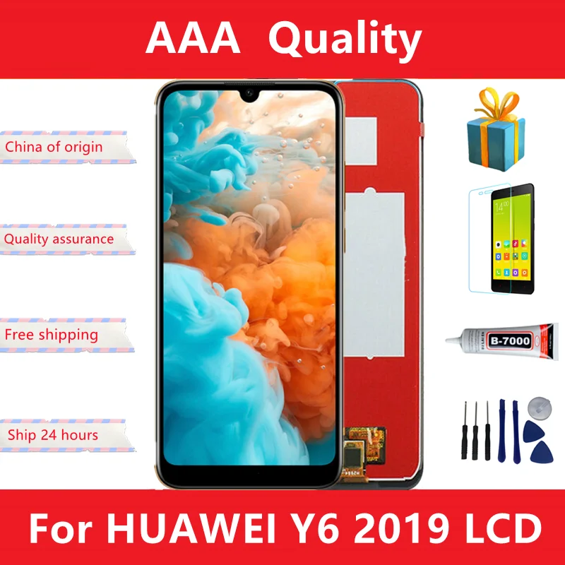 Pantalla t&aacute;ctil LCD Original para Huawei Y6 2019, MRD-LX1f LCD para Huawei Y6 Prime 2019, LX1, LX2, LX3, L21, L22, Y6 Pro 2019-0