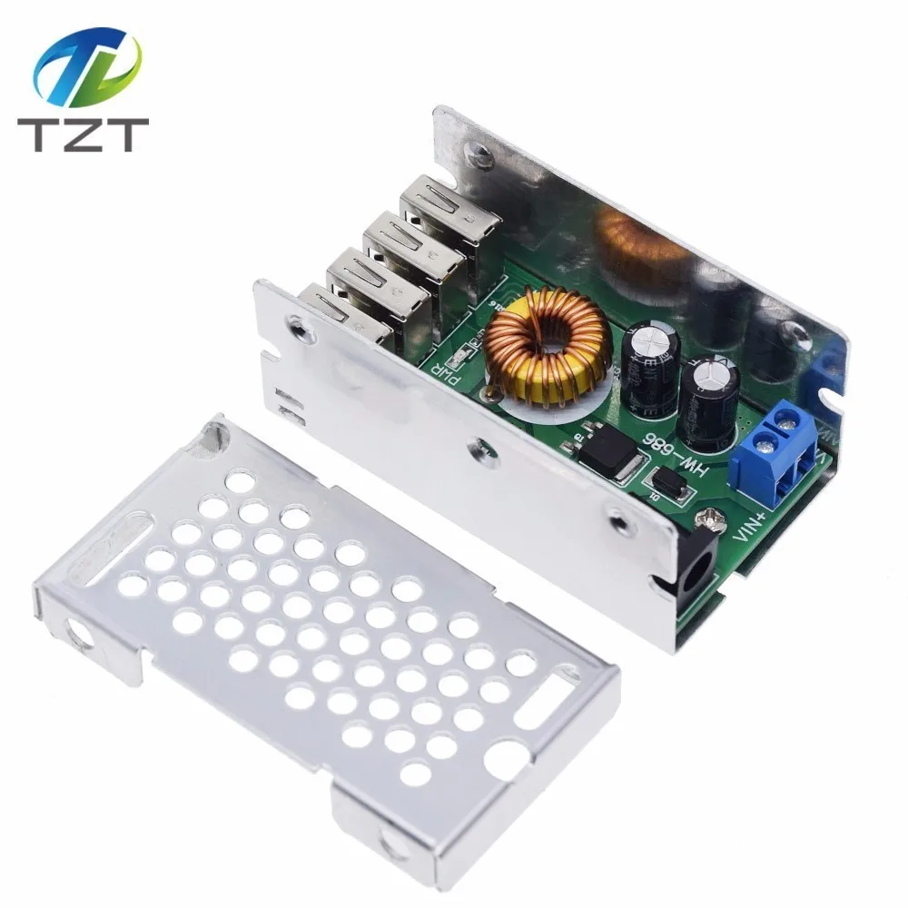 Понижающая плата TZT для телефонов понижающая от 9 В 12 24 36 до 5 А 4 выхода USB