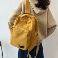 new vintage canvas backpack women solid color women classic shoulder bag fashion schoolbag for teenage girl backpacks travel bag