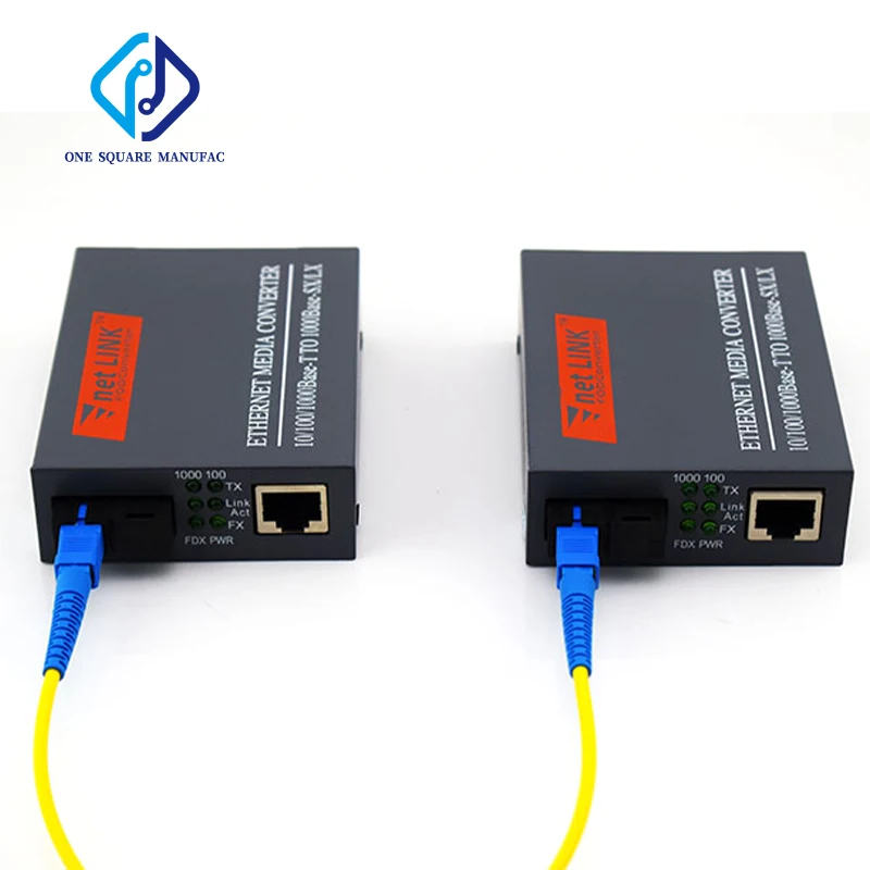 NetLink HTB-GS-03 A/B fiber медиаконвертер 20 км 10/100 Мбит/с SC RJ45 одномодовый порт трансивера