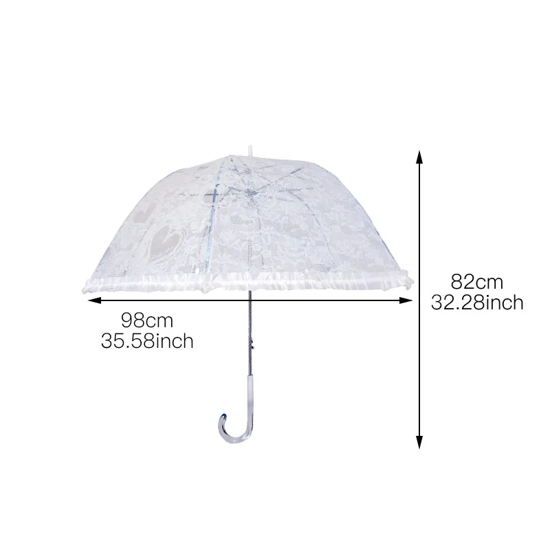 Женский кружевной зонт от солнца и дождя в форме гриба зонты с длинной ручкой для
