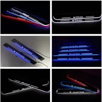 car customized logo door sill light waterproof led flowing welcome pedal light for bmw audi mustang honda toyota land rover benz