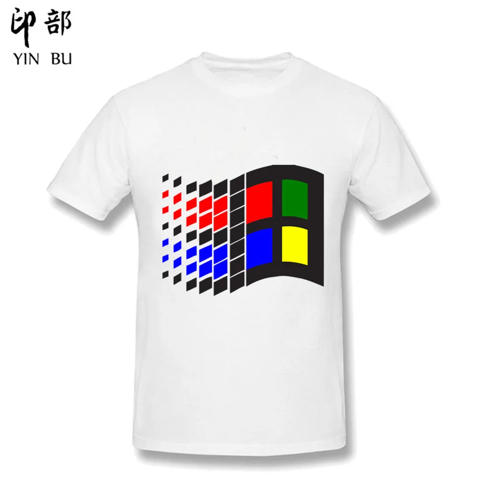 Винтажная Мужская футболка с Windows 95 Vaporwave хлопковая Футболка круглым вырезом windows