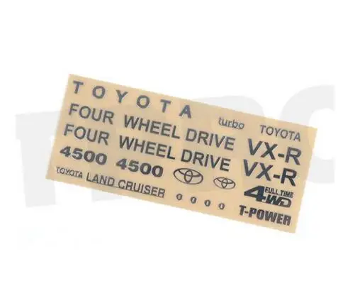 Логотип Toyota для 1/10 1/12 Tamiya HULIX F350 CC01 tf2 Trail Finder 2 LWB Mojave II FJ40 Land cruiser LC70 LC80 bronce TRX4 |