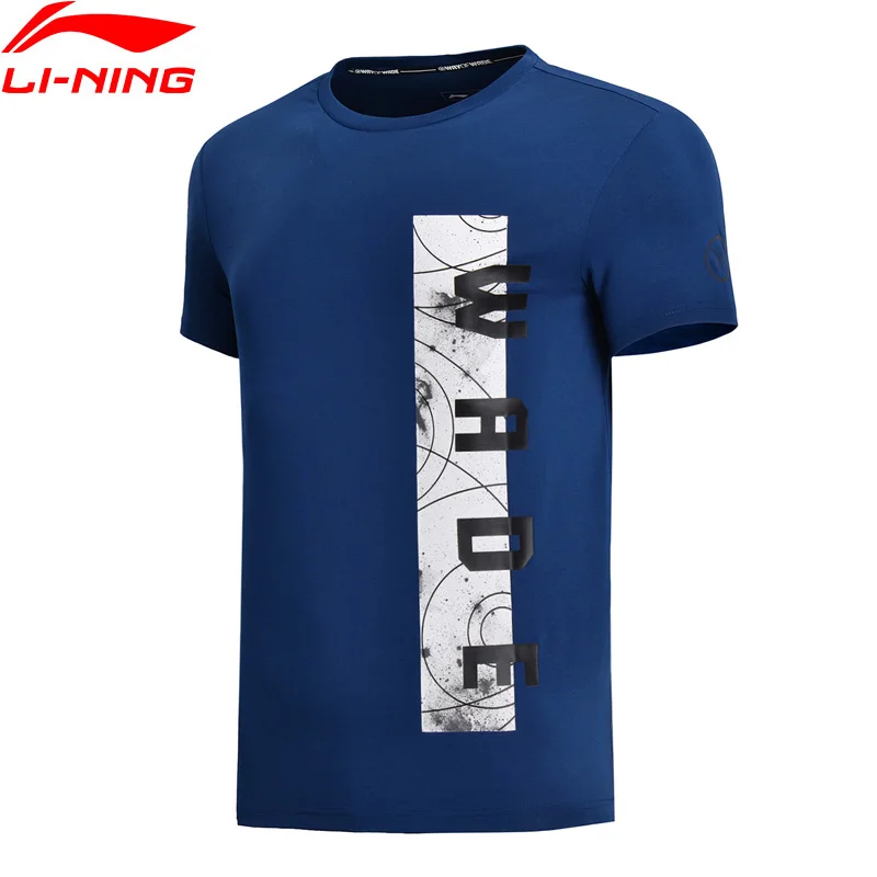 Мужская баскетбольная футболка Li-Ning из 100% хлопка с дышащей комфортной подкладкой